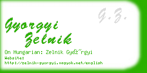 gyorgyi zelnik business card